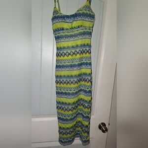 ●●●NWT●●●Sleeveless Striped Bodycon Dress in Blue and Yellow